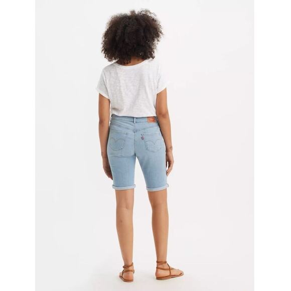 Levi's Light Wash Classic Wash Bermuda Denim Shorts - Picture 9 of 9